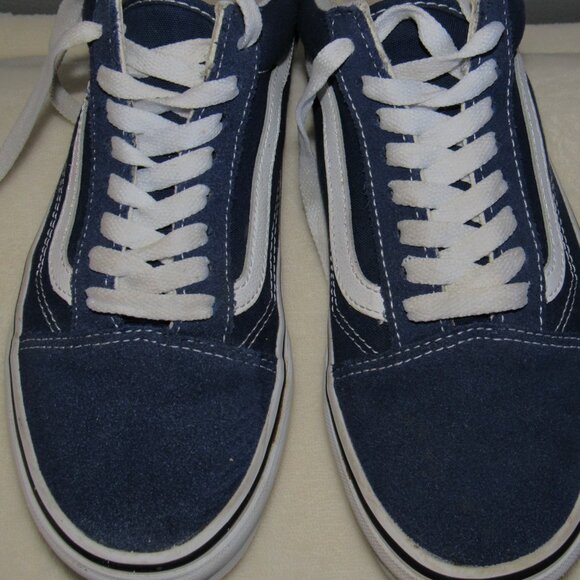 OLD SKOOL ROYAL BLUE VANS SNEAKERS-FABRIC & BRUSHED SUEDE-M-7.5 W-9-SKATE-PARTY - Picture 9 of 11
